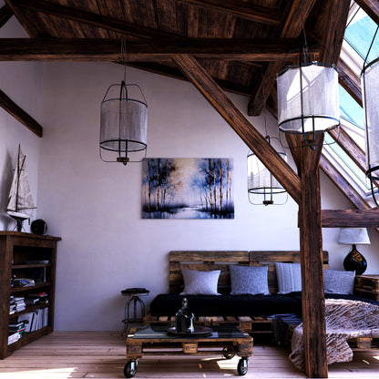 Winter Birch Grove Loft Effect